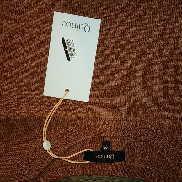 Quince Mongolian Cashmere Crewneck Sweater NWT Burnt Orange Med - Picture 4 of 8